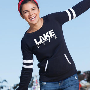 "Michigan Lake Life" Women's Varsity Fleece Crew Sweatshirt