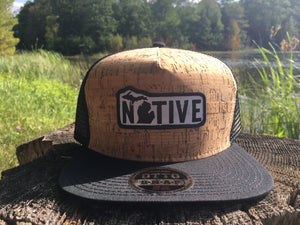 Michigan Native Cork Flat Bill Hat