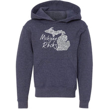 Load image into Gallery viewer, &quot;Michigan Rocks Petoskey Stone&quot; Youth Hoodie