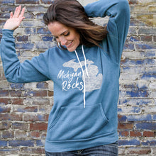 Load image into Gallery viewer, &quot;Michigan Rocks Petoskey Stone&quot; Relaxed Fit Angel Fleece Hoodie