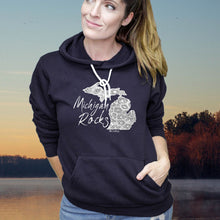Load image into Gallery viewer, &quot;Michigan Rocks Petoskey Stone&quot; Relaxed Fit Angel Fleece Hoodie