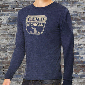 "Michigan Campground" Men's Long Sleeve T-Shirt