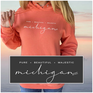 "Majestic Michigan" Relaxed Fit Classic Hoodie