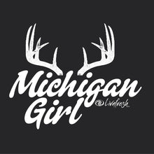 Load image into Gallery viewer, &quot;Michigan Girl Antler&quot; Relaxed Fit Angel Fleece Hoodie