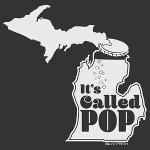 "Michigan Pop Bottle" Men's Crew T-Shirt