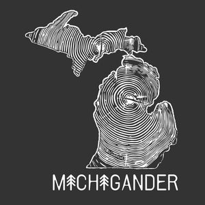 "Michigander To The Core" Men's Mash Up Long Sleeve Varsity T-Shirt