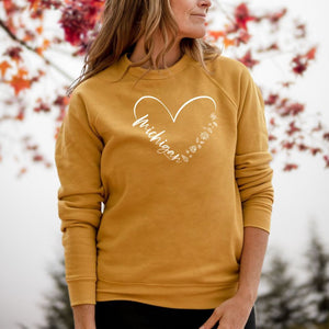 "Fall In Love With Michigan" Relaxed Fit Angel Fleece Pullover Crew