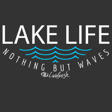 Load image into Gallery viewer, &quot;Lake Life WAVES&quot; Relaxed Fit Stonewashed Crew Sweatshirt
