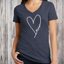 Load image into Gallery viewer, &quot;Michigan Made With Love&quot; Women&#39;s V-Neck