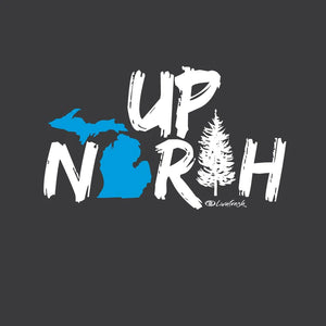 "Michigan Up North Woods" Men's Full Zip Hoodie