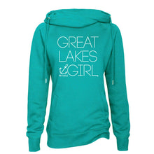 Load image into Gallery viewer, &quot;Great Lakes Girl&quot; Women&#39;s Classic Funnel Neck Pullover Hoodie