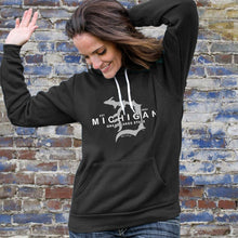 Load image into Gallery viewer, &quot;Michigan D Established 1837&quot; Relaxed Fit Angel Fleece Hoodie