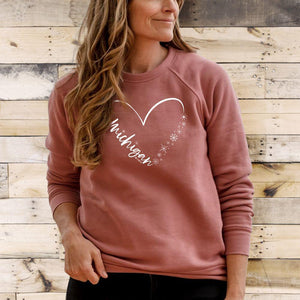"Fall In Love With Winter" Relaxed Fit Ultra Soft Pullover Crew