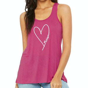 "Michigan Made With Love" Women's Flowy Tank Top