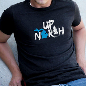 "Up North Michigan Woods" Men's Crew T-Shirt