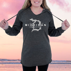 "Michigan D Established 1837" Women's Luxury Blend Hoodie