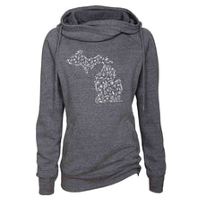 Load image into Gallery viewer, &quot;Michigan Fall Wonder&quot; Women&#39;s Classic Funnel Neck Pullover Hoodie