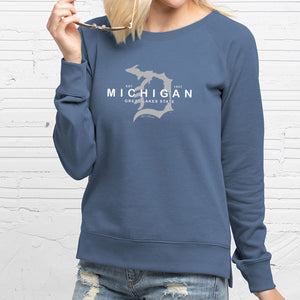 "Michigan D Established 1837" Women's Pullover Crew