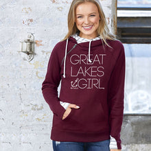 Load image into Gallery viewer, &quot;Great Lakes Girl&quot; Women&#39;s Striped Double Hood Pullover