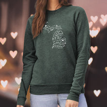 Load image into Gallery viewer, &quot;Michigan Be Mine&quot; Relaxed Fit Angel Fleece Pullover Crew