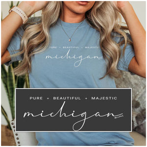 "Majestic Michigan" Relaxed Fit Stonewashed T-Shirt