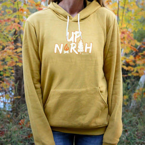 "Campfire Up North" Relaxed Fit  Angel Fleece Hoodie