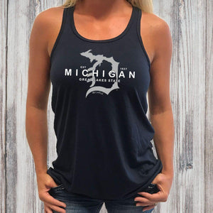 "Michigan D Established 1837" Women's Flowy Tank Top