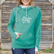 Load image into Gallery viewer, &quot;Michigan Full Circle&quot; Women&#39;s Striped Double Hood Pullover