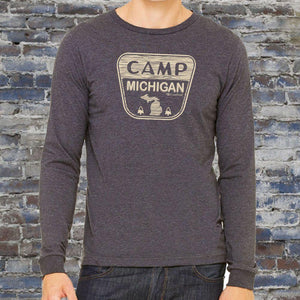 "Michigan Campground" Men's Long Sleeve T-Shirt