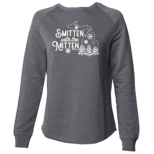 "Winter Smitten" Women's Ultra Soft Wave Wash Crew Sweatshirt
