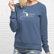 Load image into Gallery viewer, &quot;Michigan Love #9&quot; Women&#39;s Pullover Crew