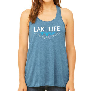 "Lake Life WAVES" Women's Flowy Tank Top