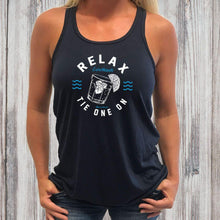 Load image into Gallery viewer, &quot;Tie One On&quot; Women&#39;s Flowy Tank Top