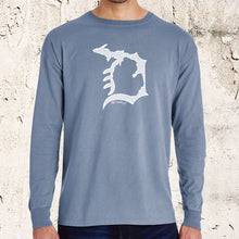 Load image into Gallery viewer, &quot;Michigan D&quot; Men&#39;s Stonewashed Long Sleeve T-Shirt