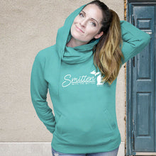Load image into Gallery viewer, &quot;Smitten With The Mitten&quot; Women&#39;s Fleece Funnel Neck Pullover Hoodie