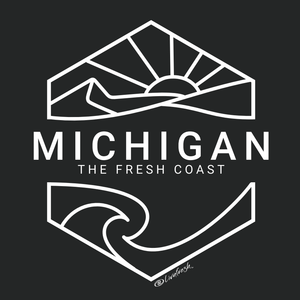 "Michigan Sunset" Women's Ultra Soft Wave Wash Crew Sweatshirt