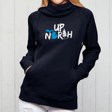 Load image into Gallery viewer, &quot;Up North Michigan Woods&quot; Women&#39;s Fleece Funnel Neck Pullover Hoodie