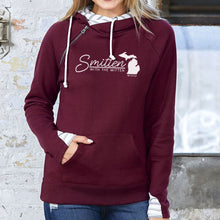 Load image into Gallery viewer, &quot;Smitten With The Mitten&quot; Women&#39;s Striped Double Hood Pullover