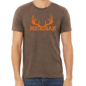 "Michigan Antler" Men's Crew T-Shirt