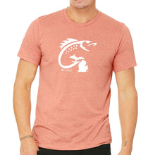 Load image into Gallery viewer, &quot;Michigan Fish Hook&quot; Men&#39;s Crew T-Shirt