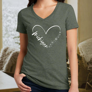 "Fall In Love With Winter" Women's V-Neck